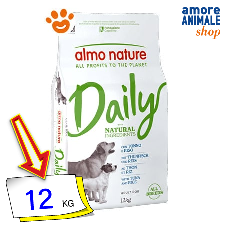 Almo Nature Dog Adult All Breeds Daily Tonno e Riso Cibo Secco Cani 12 Kg img 2