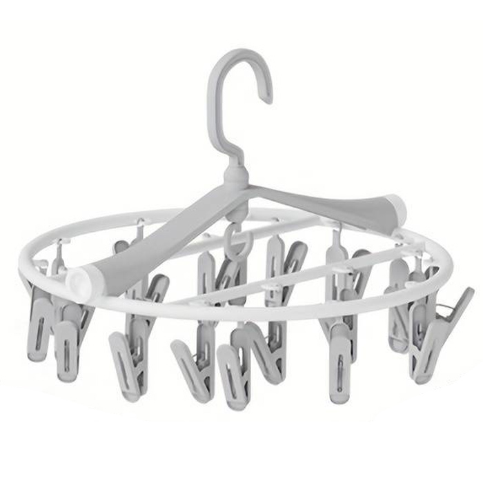 BONYCUST Stendibiancheria per calze da appendere con 24 mollette da bucato pieghevoli in plastica - per calzini biancheria intima vestiti per bambini pieghevole (Rosa