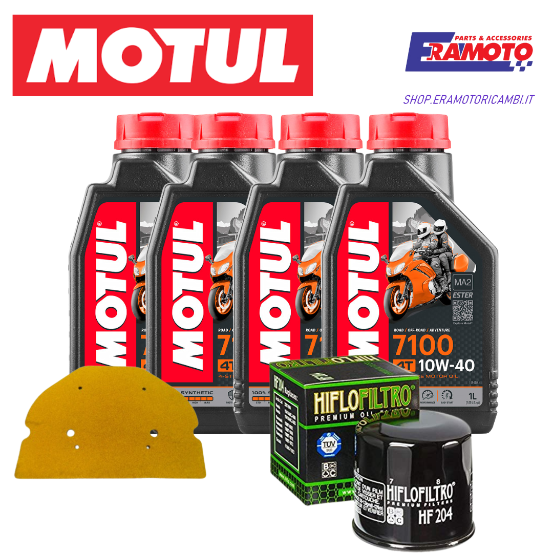 TAGLIANDO FILTRO OLIO ORIGINALE MOTUL 7100 10W30 KAWASAKI 750 Z 2009